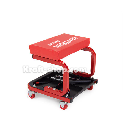 Рработен стол с рафт за инструменти - подвижен стол за автосервиз до 150кг