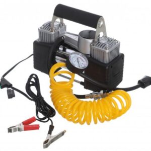Компресор За Помпане На Гуми Двубутален Двуцилиндров Метален 12V 20A