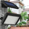 Мощна соларна водоустойчива LED лампа със сензор за движение, соларен панел и 5 м. Кабел