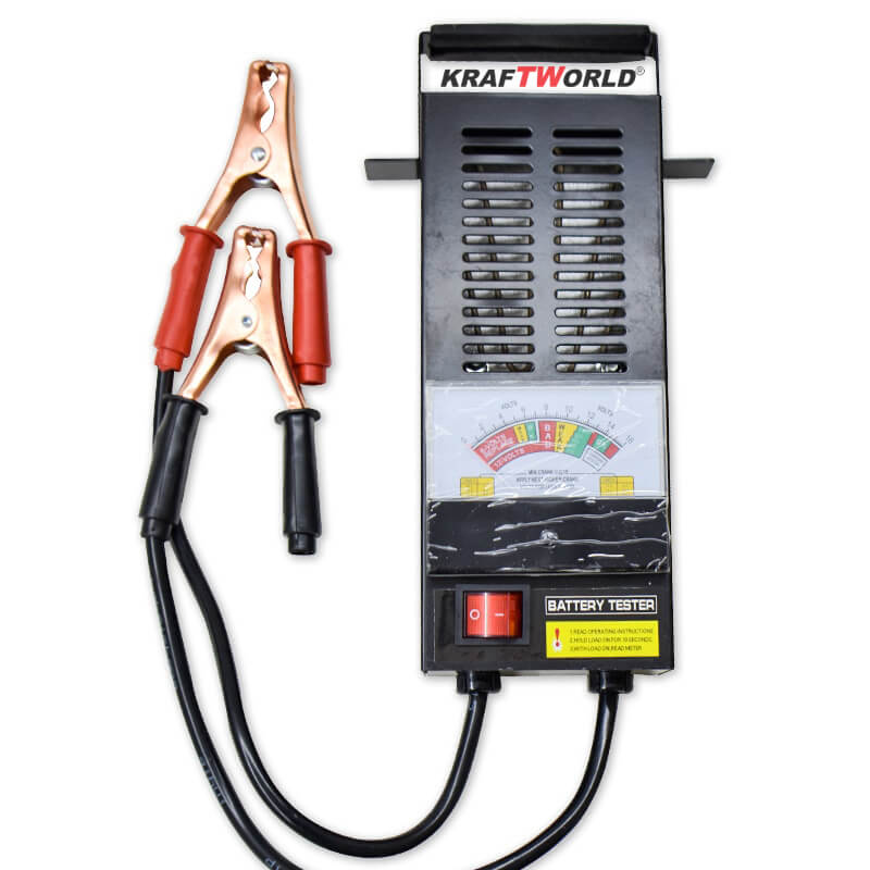 Товарна вилка KraftWorld 6-12V за проверка на акумулатори за леки и лекотоварни автомобили
