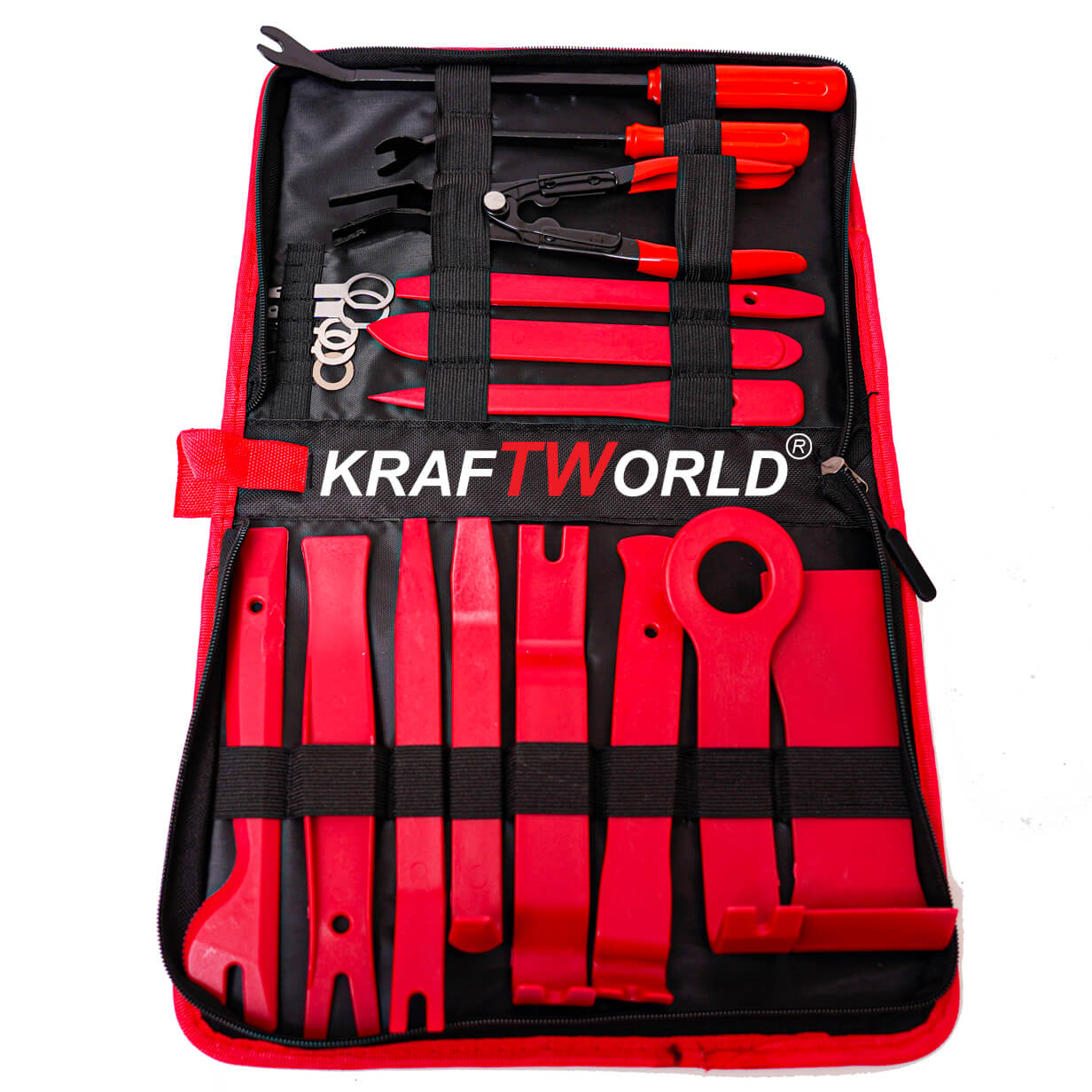 Комплект инструменти за демонтаж на компоненти по каросерията 25части KraftWorld