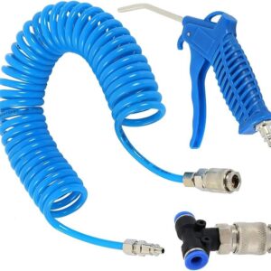 Пистолет за продухване KraftWorld с тройник + маркуч за въздух 5м 