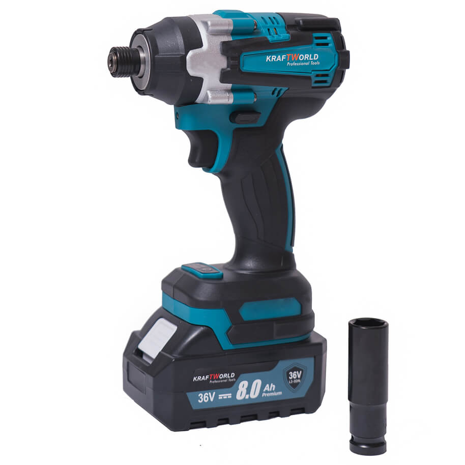 Безчетков Акумулаторен ударен винтоверт / Импакт KraftWorld 42V 8Ah 850 N/m