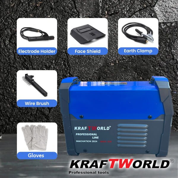 Инверторен Електрожен 400А KraftWorld с Дисплей и Куфар + Подаръци