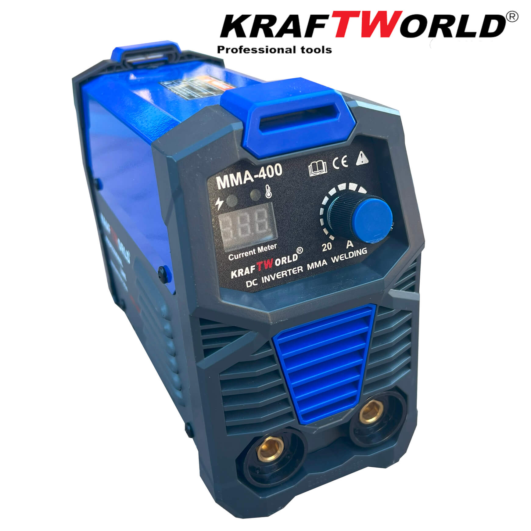 Инверторен Електрожен 400А KraftWorld с Дисплей и Куфар + Подаръци