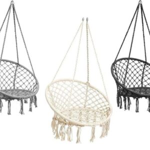 Висяща Градинска Люлка Макраме Aria – Въжено гнездо с Модерен Дизайн и Издръжливост до 150 кг