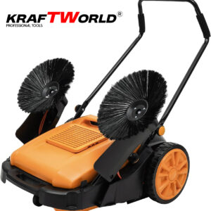 Механична машина за метене KraftWorld с 45л контейнер и 105см ширина