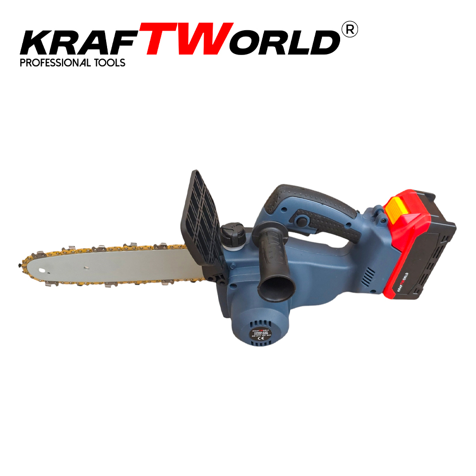 Акумулаторна резачка KraftWorld - Трион с автоматично омасляване и 2 батерии