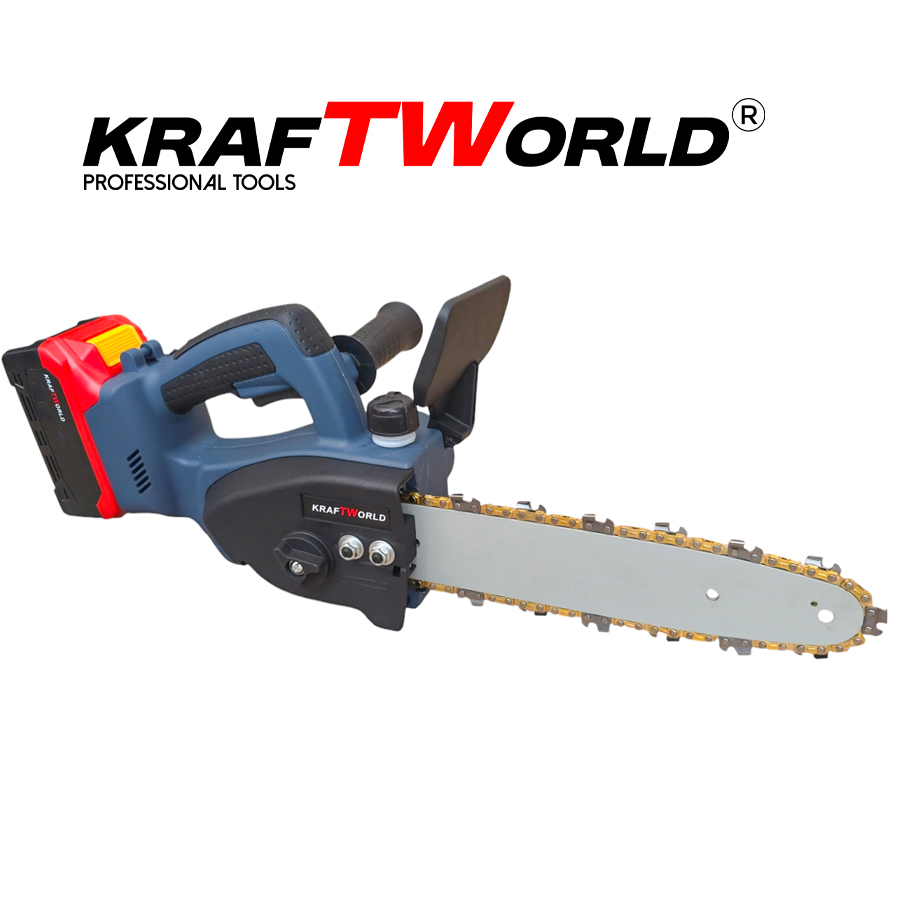Акумулаторна резачка KraftWorld - Трион с автоматично омасляване и 2 батерии