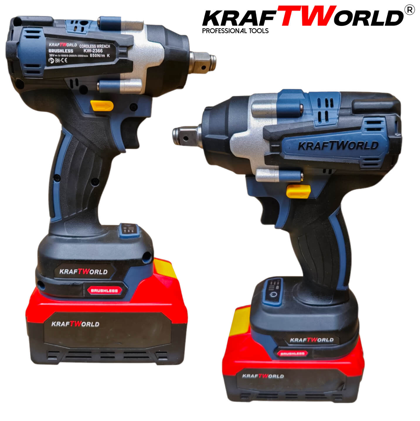 Акумулаторен Ударен Гайковерт KraftWorld  + 35 Части Бонус