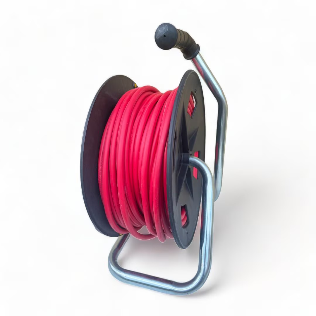 Удължител с макара Bul-Max 20m, 4 гнезда, 3x2,5 mm, транспортна дръжка