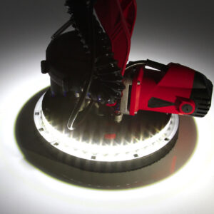 Жираф за гипсокартон KraftWorld – Шлайф с кръгла LED глава, куфар и прахоуловител