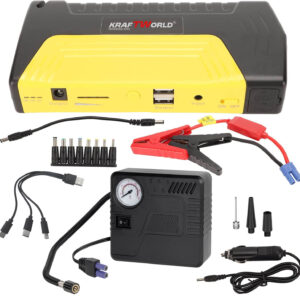 Стартер за автомобил с компресор KraftWorld KW-2679 – 12V, 600A + USB зарядно