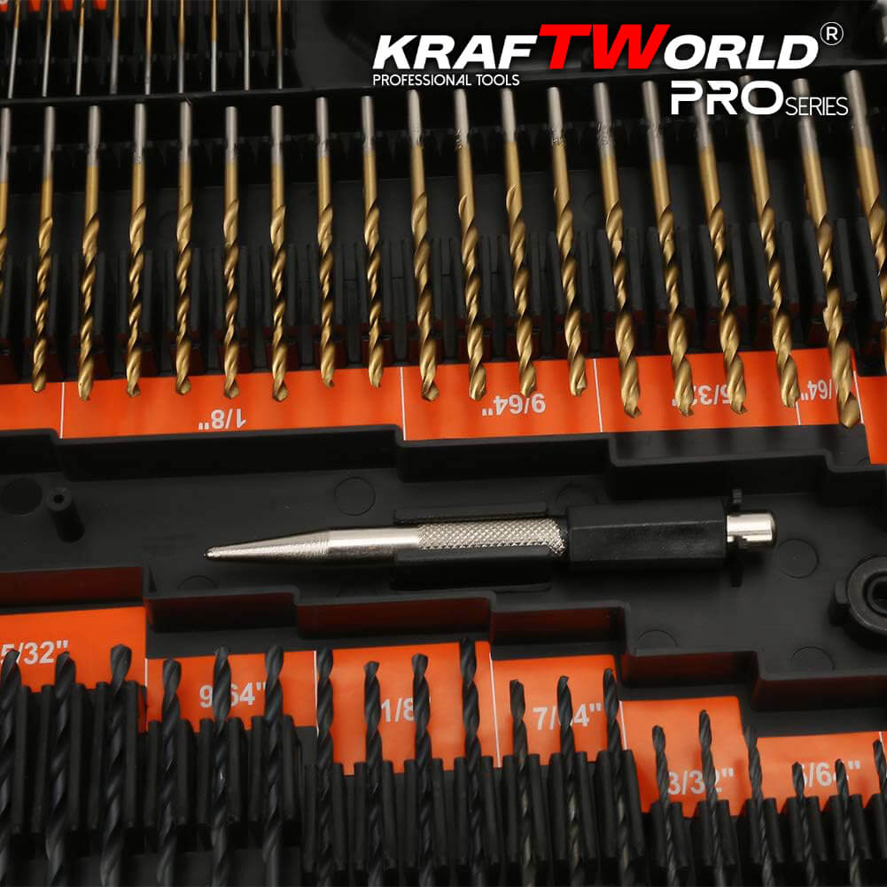 Комплект битове и свредла KratWorld 246 части / бургии в куфар