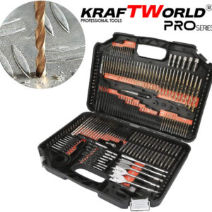 Комплект битове и свредла KratWorld 246 части / бургии в куфар