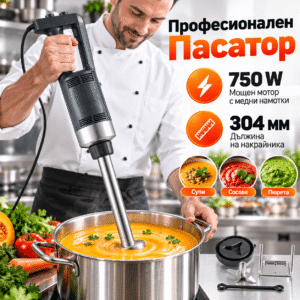 Професионален пасатор 750 W, 30 см, с регулируеми обороти